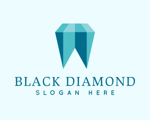 Blue Crystal Tooth logo design