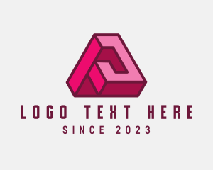 Tech - Pink Geometric Letter A logo design