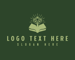 Tutor - Sunray Book Tree logo design
