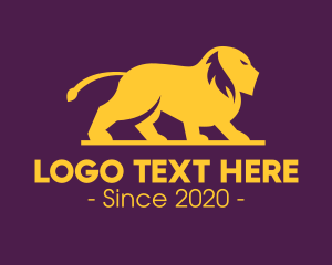 Zoo - Elegant Golden Lion logo design
