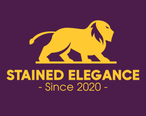 Elegant Golden Lion logo design