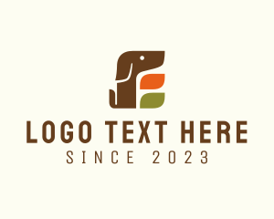 Letter E - Dog Letter E logo design