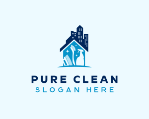 Building Clean Housekeeper logo design