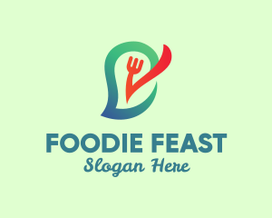 Eating - Food Fork Time logo design