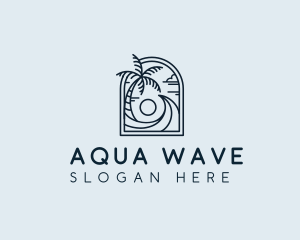 Beach Wave Destination logo design