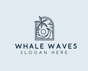 Beach Wave Destination logo design