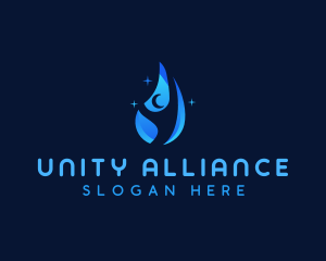 Union - People Droplet Water logo design