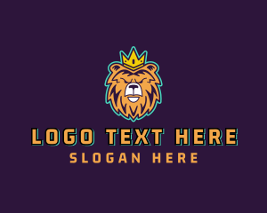 Gamer - Grizzly Bear King logo design