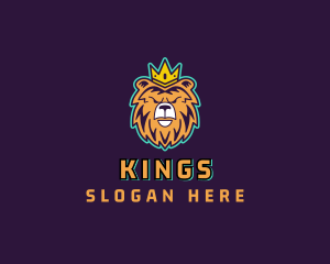 Grizzly Bear King logo design