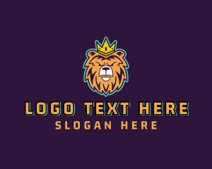 Mascot - Grizzly Bear King logo design