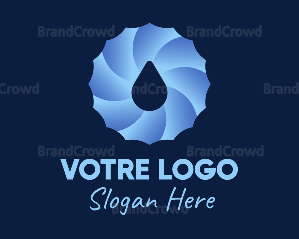 Spiral Water Droplet Logo