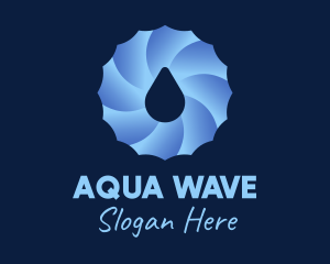 Spiral Water Droplet  logo design