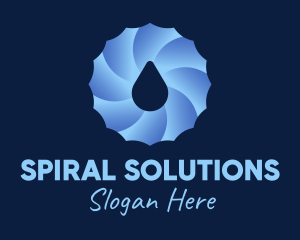 Spiral Water Droplet  logo design