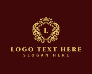 Expensive - Luxury Crown Shield logo design