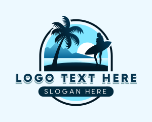 Mountains - Travel Beach Vacation logo design