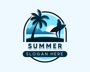 Travel Beach Vacation logo design