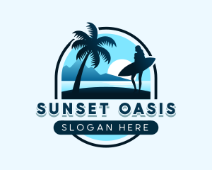 Travel Beach Vacation logo design