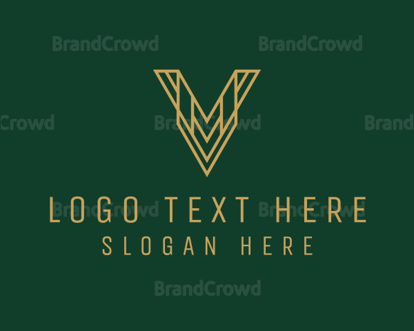 Elegant Business Letter V Logo