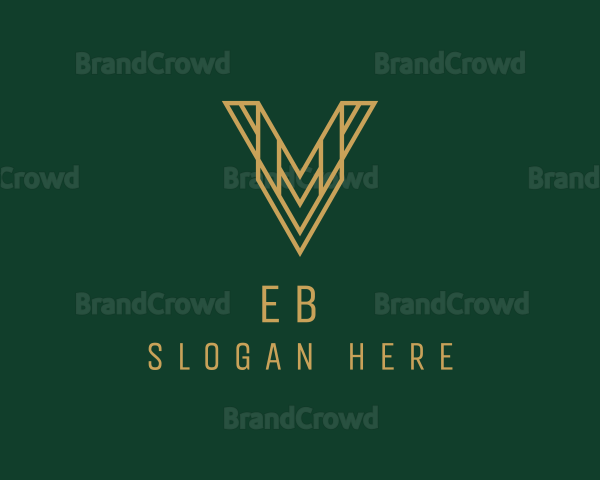 Elegant Business Letter V Logo