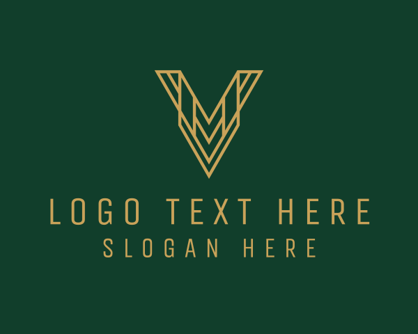 Investor - Elegant Business Letter V logo design