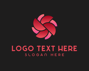Blooming - Abstract Flower Wheel logo design