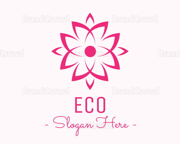 Ornamental Pink Flower Logo