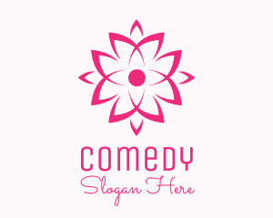 Ornamental Pink Flower Logo