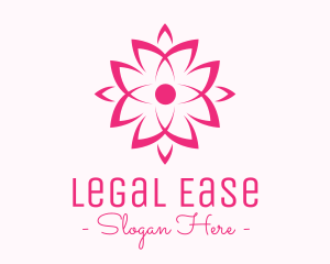 Beauty Salon - Ornamental Pink Flower logo design