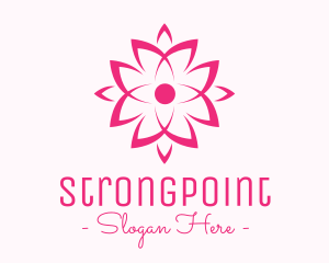Massage - Ornamental Pink Flower logo design