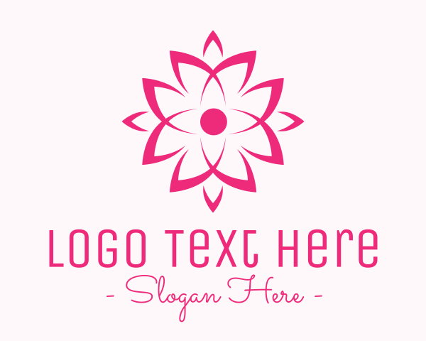 Botanical - Ornamental Pink Flower logo design