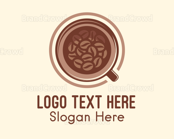 Roasted Coffee Bean Drink Logo