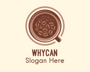 Roasted Coffee Bean Drink Logo