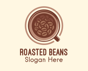 Roasted - Roasted Coffee Bean Drink logo design