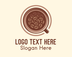 Coffee Mug - Roasted Coffee Bean Drink logo design