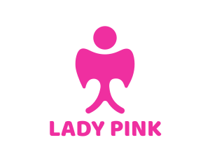Body - Pink Angel Wings logo design