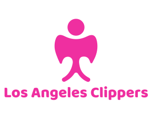 Pink Angel Wings logo design