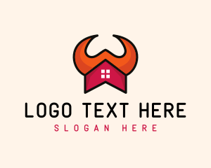 Viking - Horns Real Estate logo design