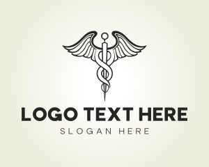 Wings - Doctor Medical Caduceus logo design