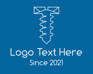 Construction Equipment - Modern Mail Screw logo design