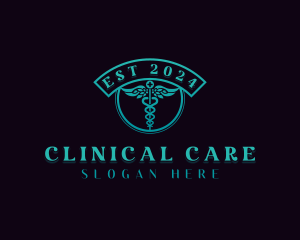 Caduceus Clinic Pharmacy logo design