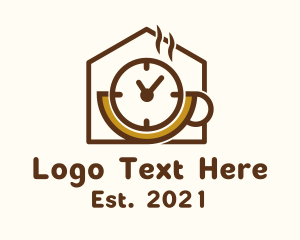 Clock - Coffee Time House logo design