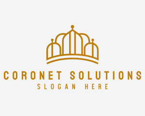 Gold Luxury Crown logo design