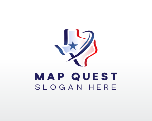 Texas State Map logo design