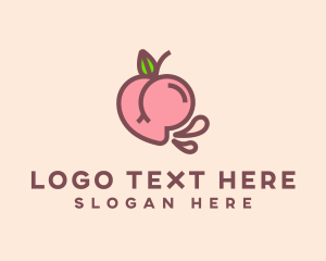Lingerie - Juicy Peach Buttocks logo design