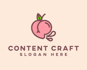 Juicy Peach Buttocks logo design