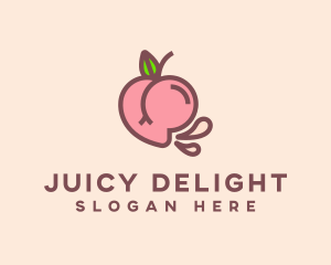 Juicy - Juicy Peach Buttocks logo design