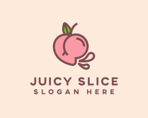 Juicy Peach Buttocks logo design