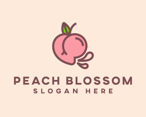 Juicy Peach Buttocks logo design