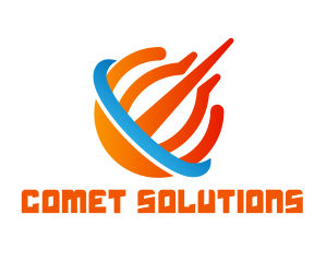 Comet Orbit Meteorology logo design