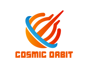 Comet Orbit Meteorology logo design